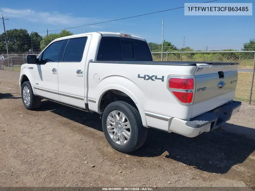 2012 FORD F-150 VIN 1FTFW1ET3CFB63485 — фото 3
