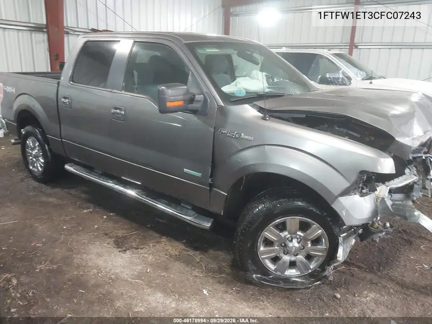 FORD F-150 2012, VIN 1FTFW1ET3CFC07243