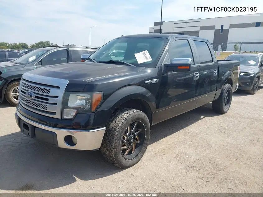 2012 FORD F-150 VIN 1FTFW1CF0CKD23195 — фото 2