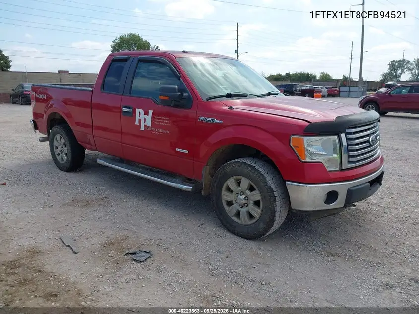 FORD F-150 2012, VIN 1FTFX1ET8CFB94521