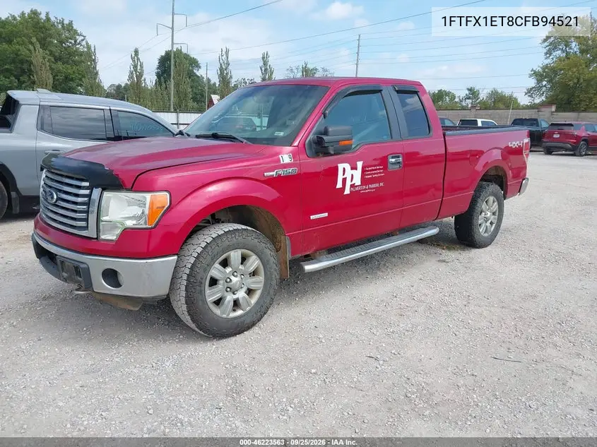 2012 FORD F-150 VIN 1FTFX1ET8CFB94521 — фото 2