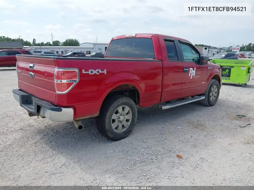 2012 FORD F-150 VIN 1FTFX1ET8CFB94521 — фото 4