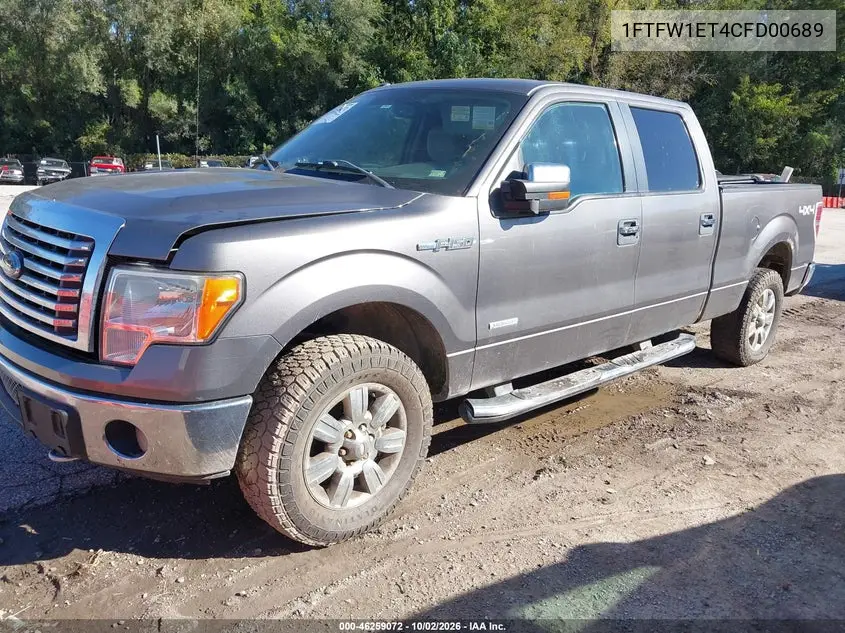 2012 FORD F-150 VIN 1FTFW1ET4CFD00689 — фото 2
