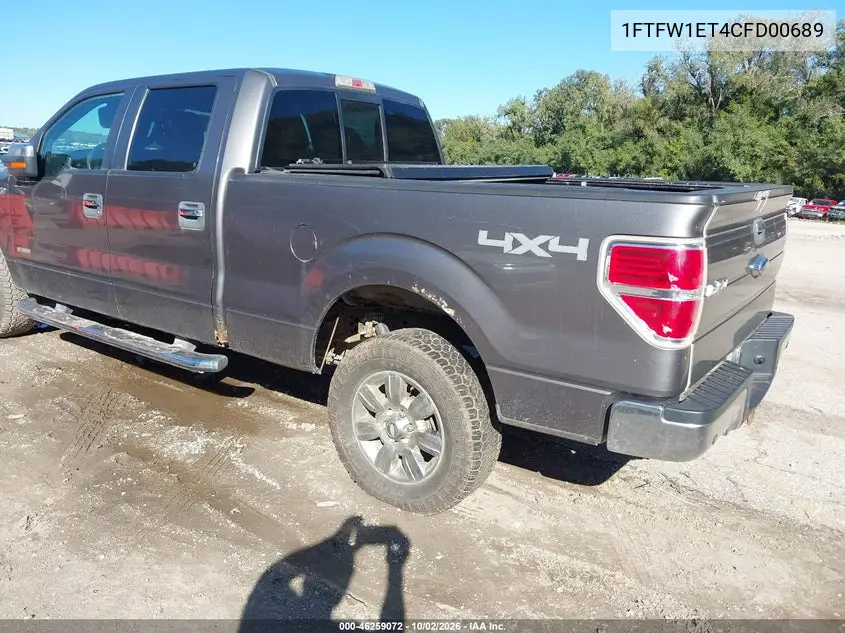 2012 FORD F-150 VIN 1FTFW1ET4CFD00689 — фото 3