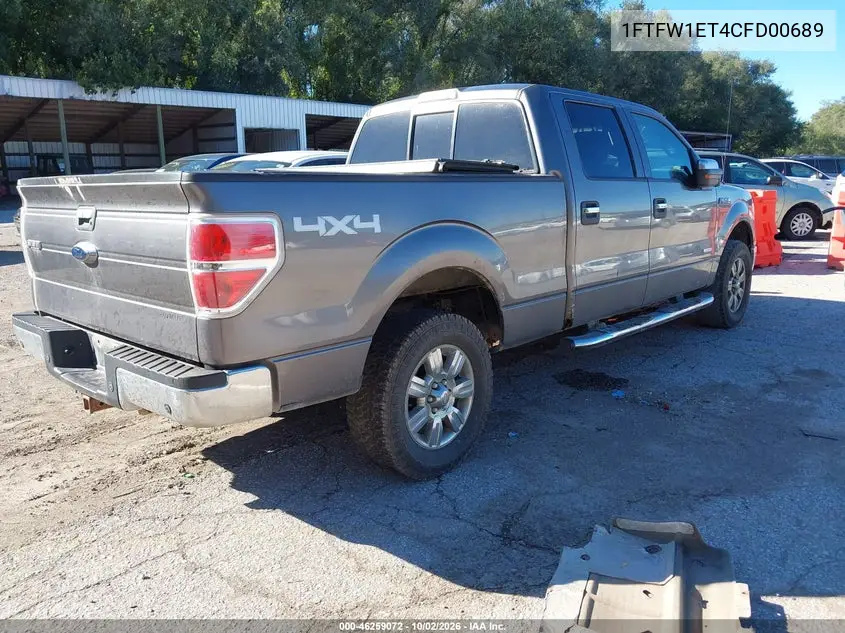 2012 FORD F-150 VIN 1FTFW1ET4CFD00689 — фото 4