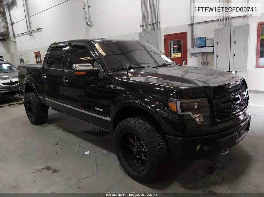 FORD F-150 2012, VIN 1FTFW1ET2CFD00741