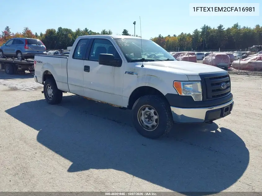 FORD F-150 2012, VIN 1FTEX1EM2CFA16981