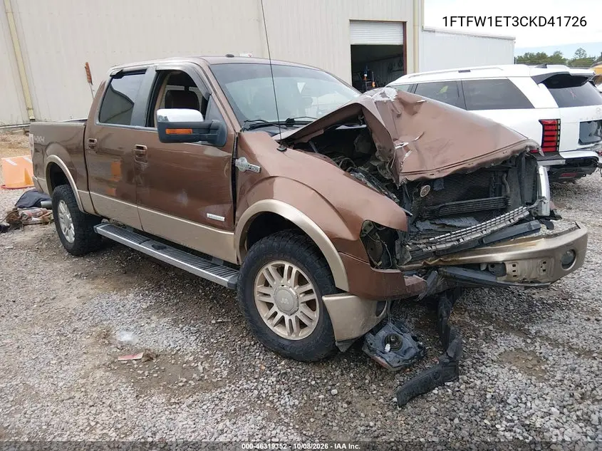 FORD F-150 2012, VIN 1FTFW1ET3CKD41726