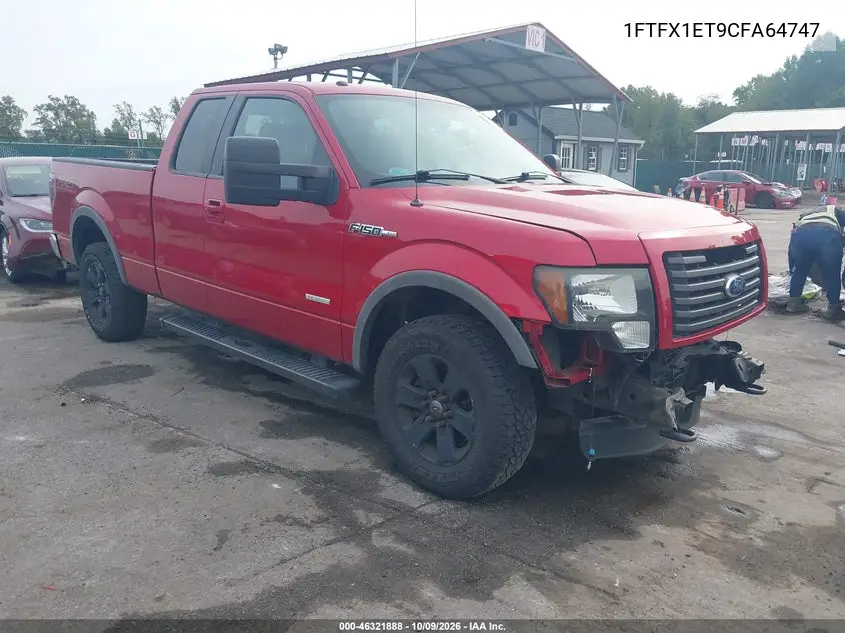 FORD F-150 2012, VIN 1FTFX1ET9CFA64747