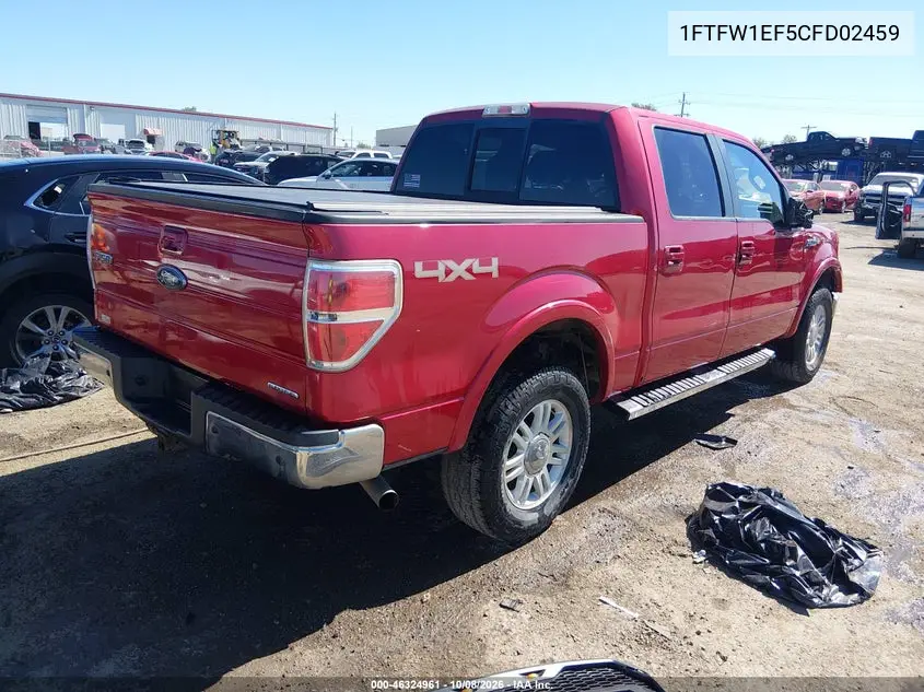 2012 FORD F-150 VIN 1FTFW1EF5CFD02459 — фото 5