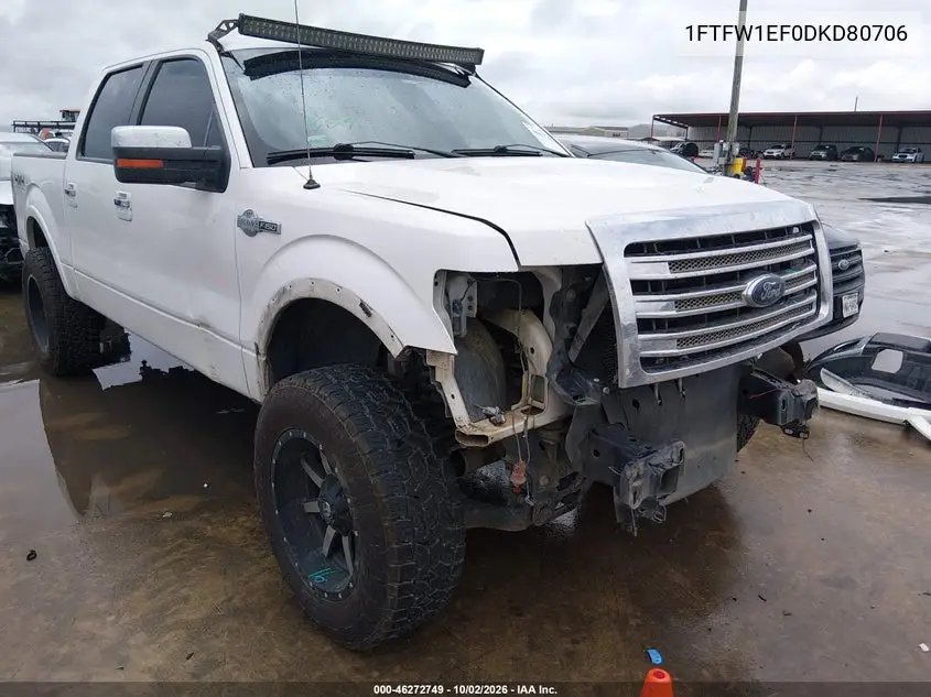 FORD F-150 2013, VIN 1FTFW1EF0DKD80706