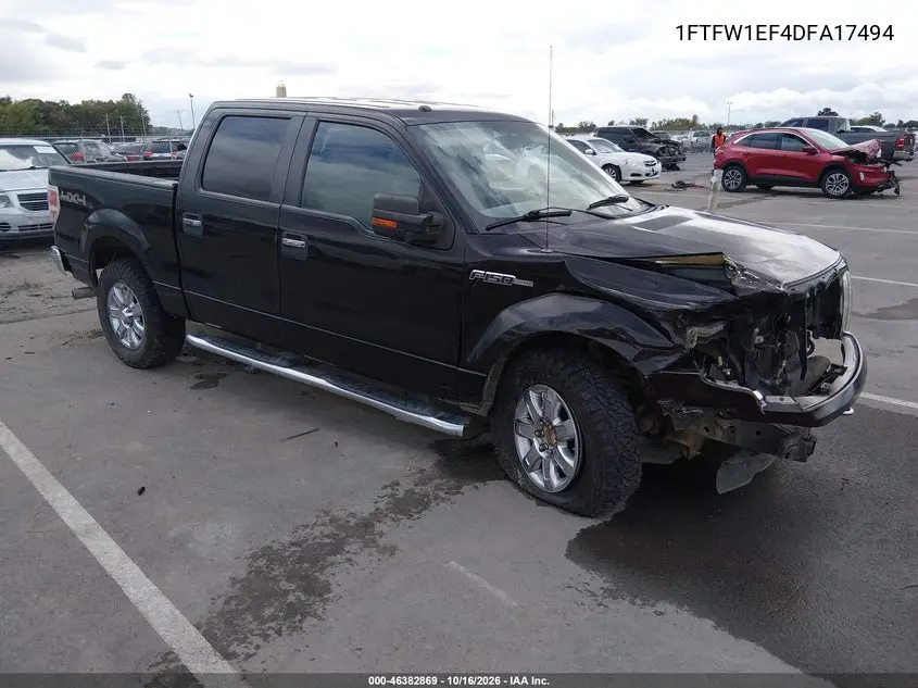 FORD F-150 2013, VIN 1FTFW1EF4DFA17494