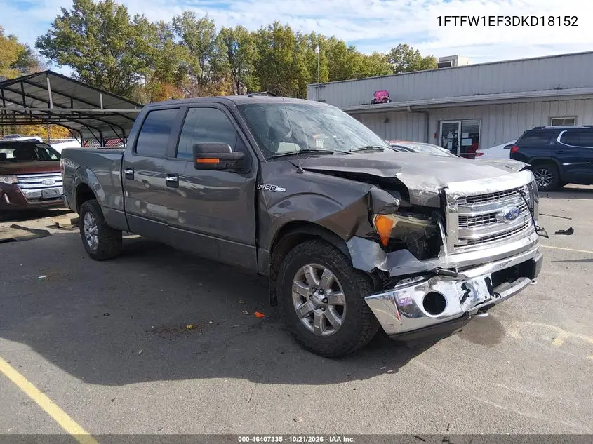 FORD F-150 2013, VIN 1FTFW1EF3DKD18152