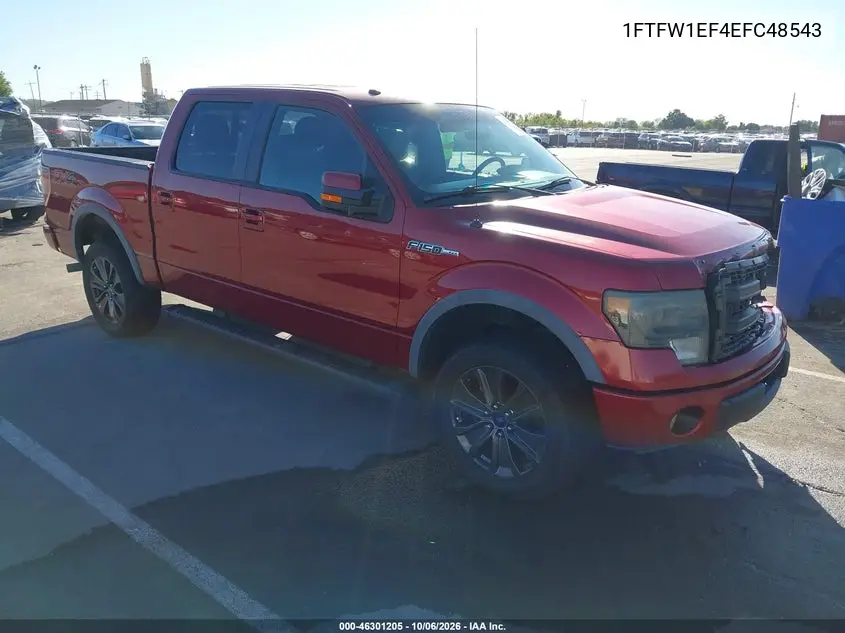 FORD F-150 2014, VIN 1FTFW1EF4EFC48543