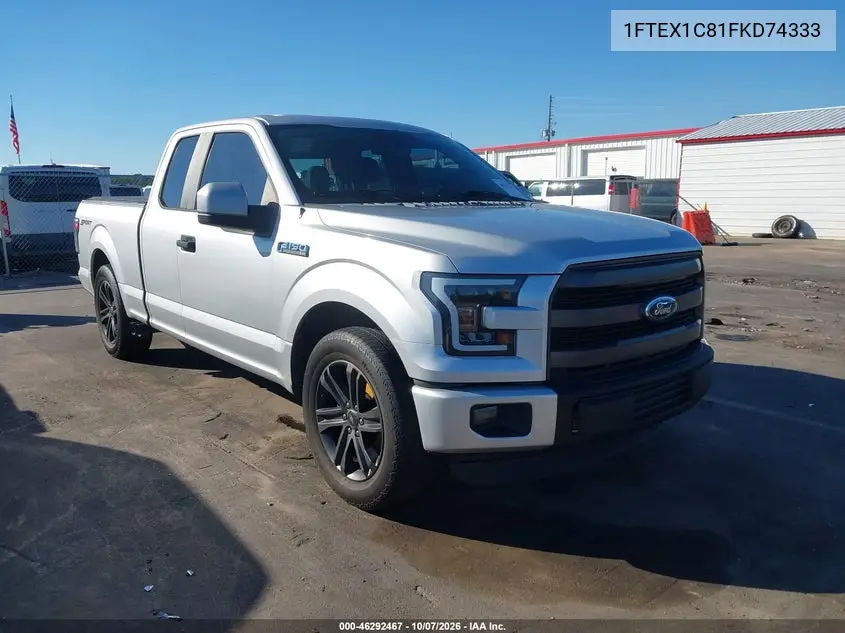 FORD F-150 2015, VIN 1FTEX1C81FKD74333