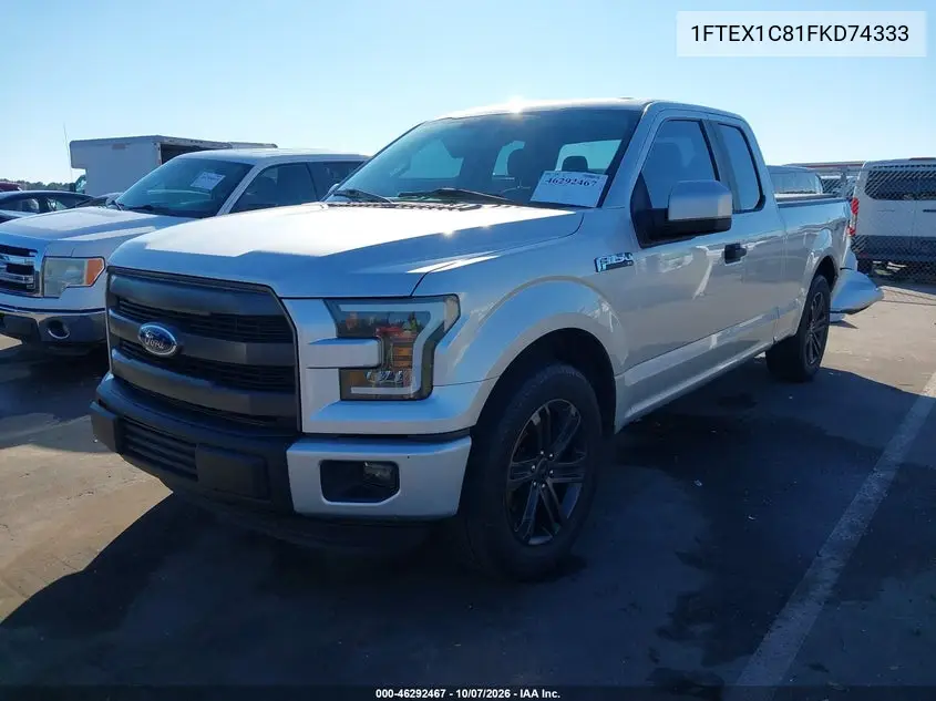 2015 FORD F-150 VIN 1FTEX1C81FKD74333 — фото 2