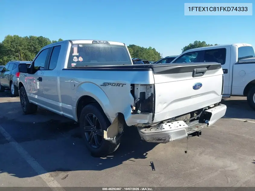 2015 FORD F-150 VIN 1FTEX1C81FKD74333 — фото 3