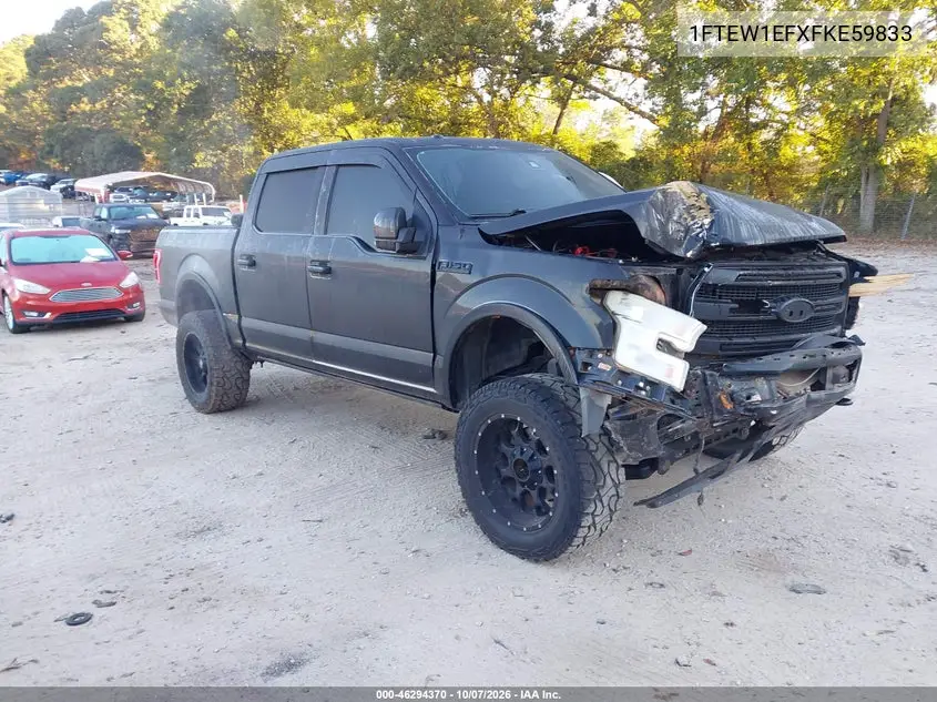 FORD F-150 2015, VIN 1FTEW1EFXFKE59833