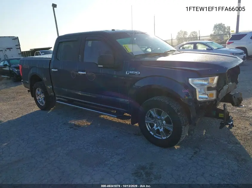 FORD F-150 2015, VIN 1FTEW1EF1FFA66005