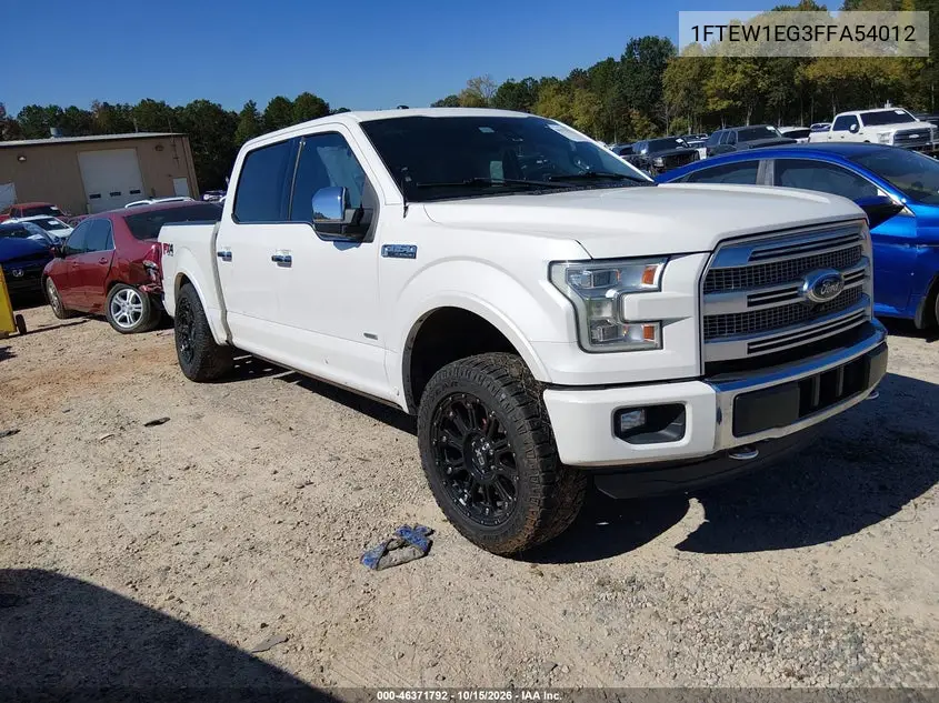 FORD F-150 2015, VIN 1FTEW1EG3FFA54012