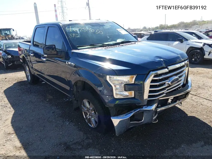 FORD F-150 2016, VIN 1FTEW1EF6GFB39192