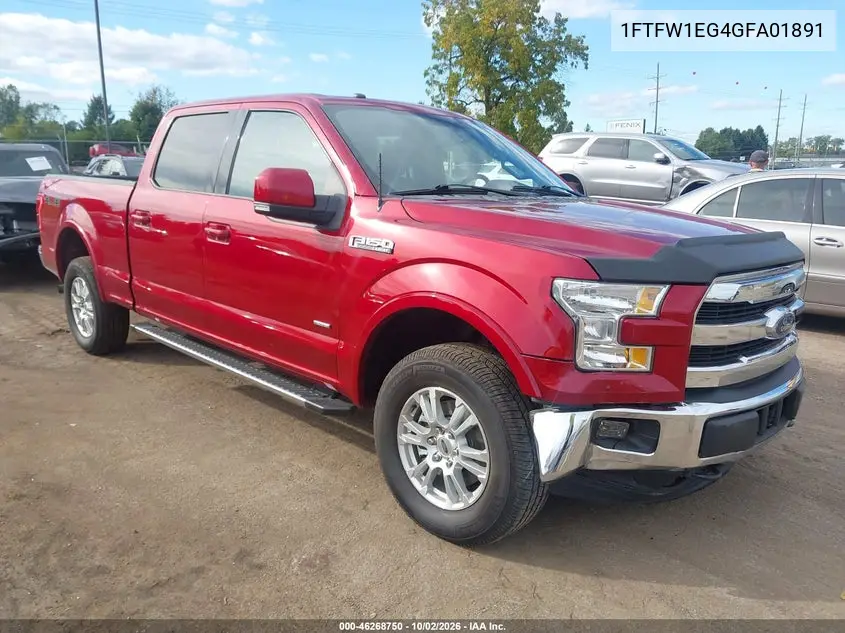 FORD F-150 2016, VIN 1FTFW1EG4GFA01891