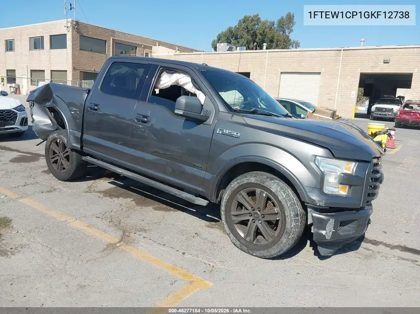 FORD F-150 2016, VIN 1FTEW1CP1GKF12738