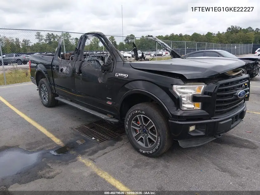FORD F-150 2016, VIN 1FTEW1EG1GKE22227