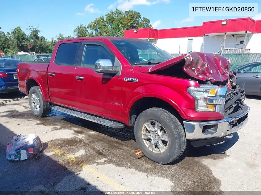 FORD F-150 2016, VIN 1FTEW1EF4GKD20850