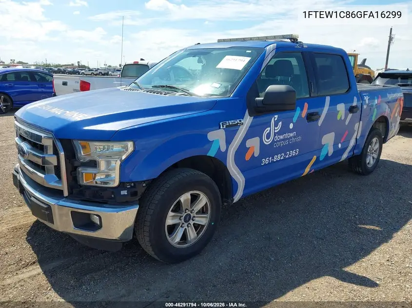 2016 FORD F-150 VIN 1FTEW1C86GFA16299 — фото 2