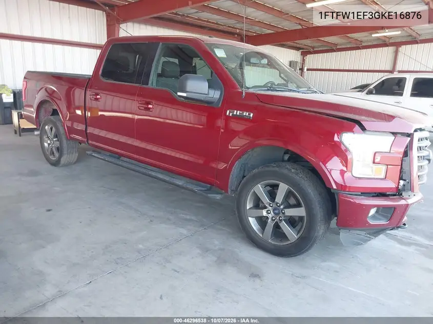 FORD F-150 2016, VIN 1FTFW1EF3GKE16876
