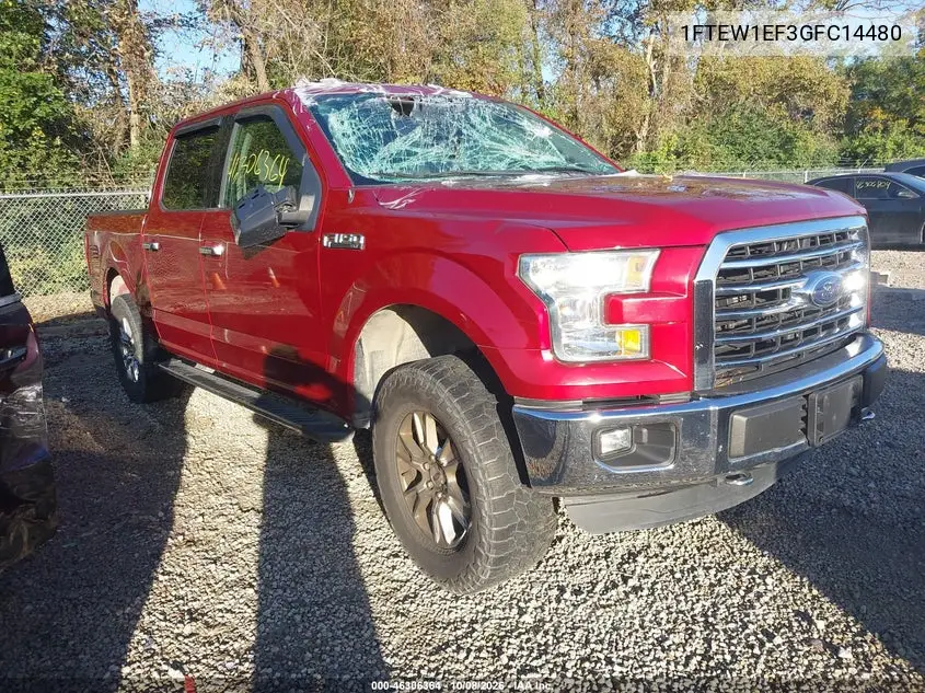 FORD F-150 2016, VIN 1FTEW1EF3GFC14480