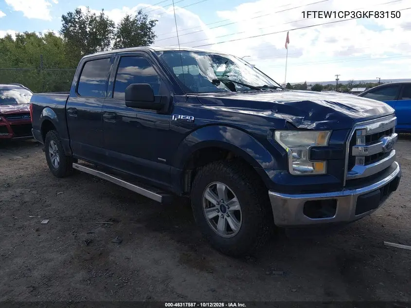 FORD F-150 2016, VIN 1FTEW1CP3GKF83150