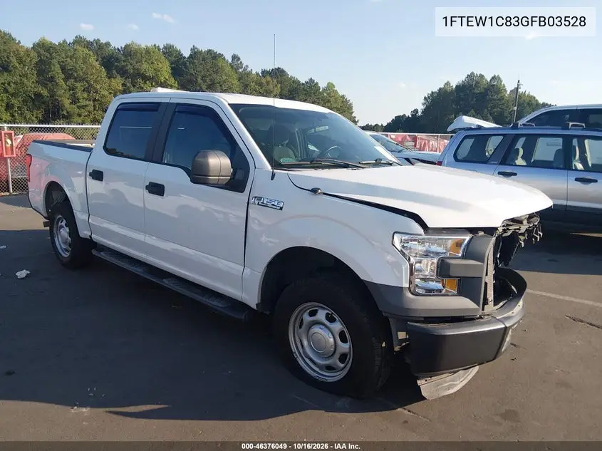 FORD F-150 2016, VIN 1FTEW1C83GFB03528