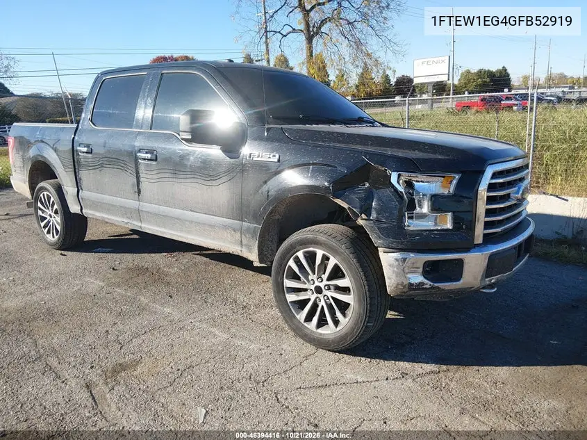 FORD F-150 2016, VIN 1FTEW1EG4GFB52919