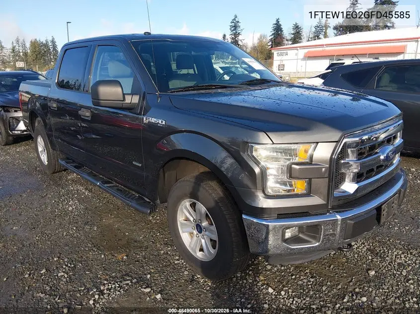 FORD F-150 2016, VIN 1FTEW1EG2GFD45585