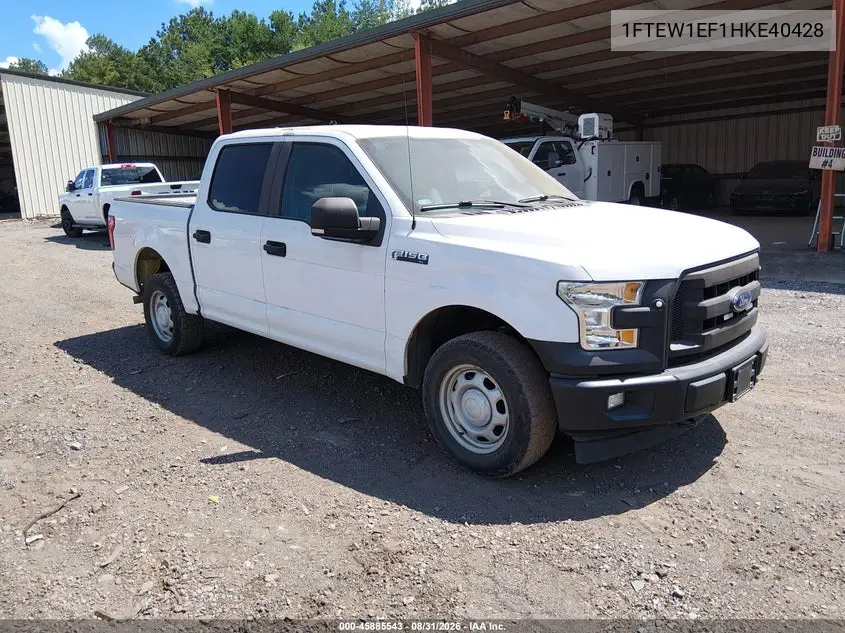 FORD F-150 2017, VIN 1FTEW1EF1HKE40428