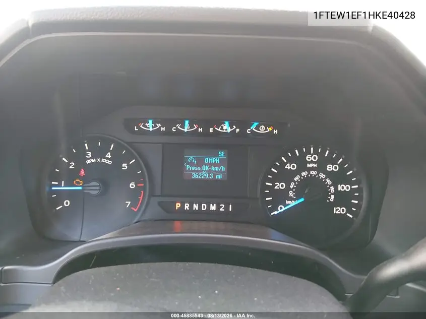 2017 FORD F-150 VIN 1FTEW1EF1HKE40428 — фото 7