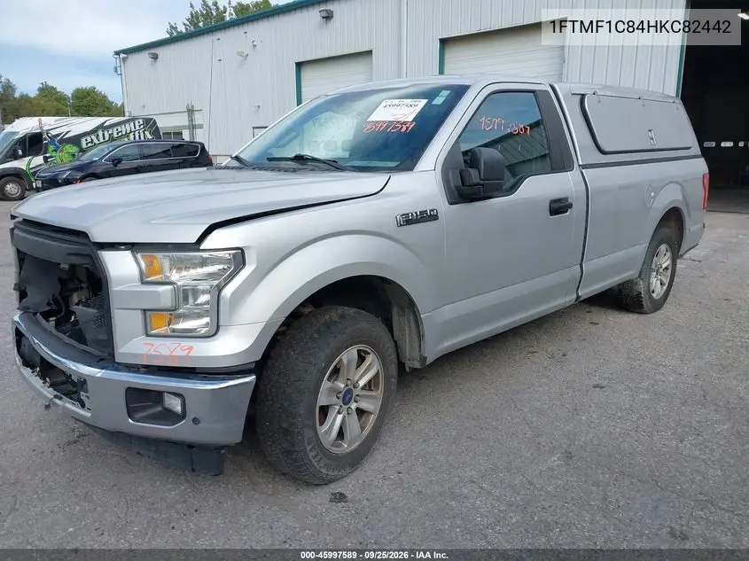 2017 FORD F-150 VIN 1FTMF1C84HKC82442 — фото 2