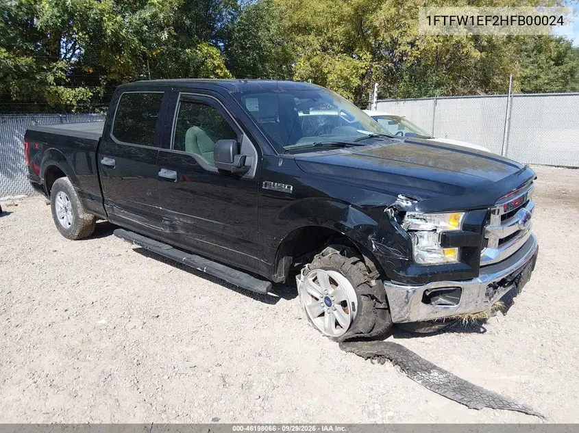 FORD F-150 2017, VIN 1FTFW1EF2HFB00024