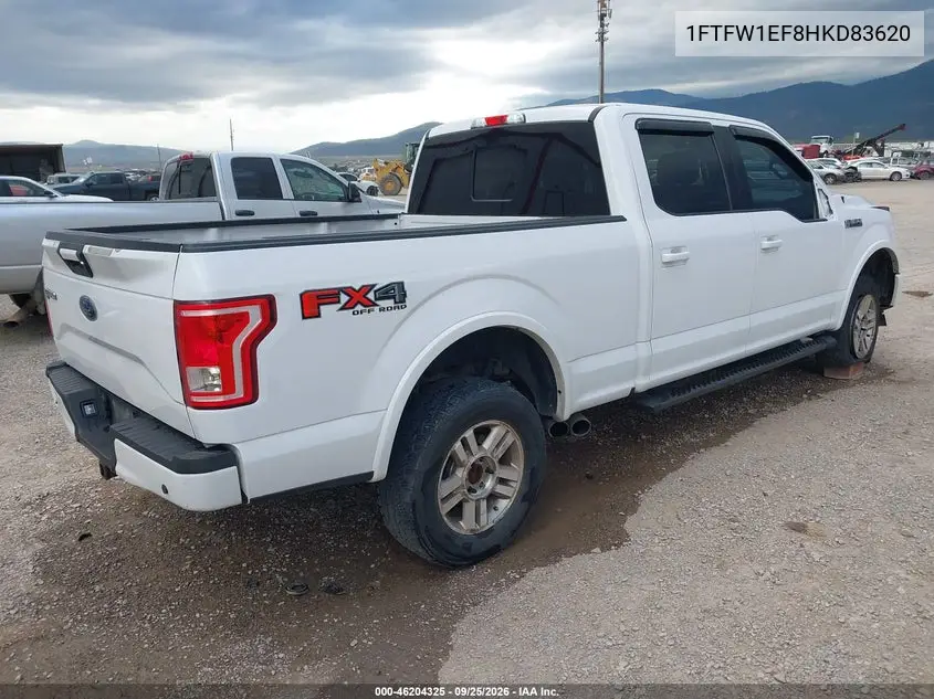 FORD F-150 2017, VIN 1FTFW1EF8HKD83620