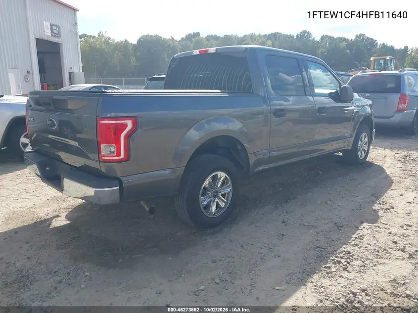 2017 FORD F-150 VIN 1FTEW1CF4HFB11640 — фото 4