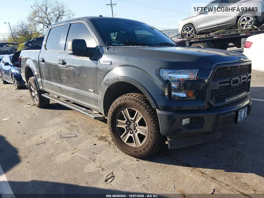 FORD F-150 2017, VIN 1FTEW1CG8HFA93443