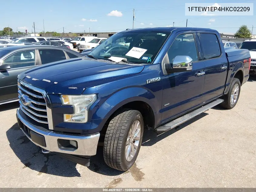 2017 FORD F-150 VIN 1FTEW1EP4HKC02209 — фото 2