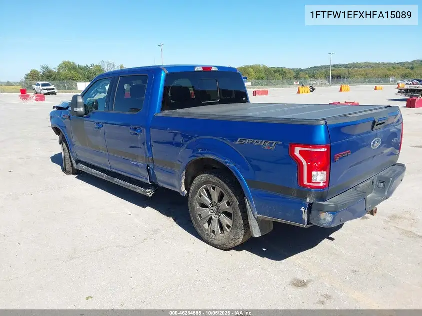 2017 FORD F-150 VIN 1FTFW1EFXHFA15089 — фото 3