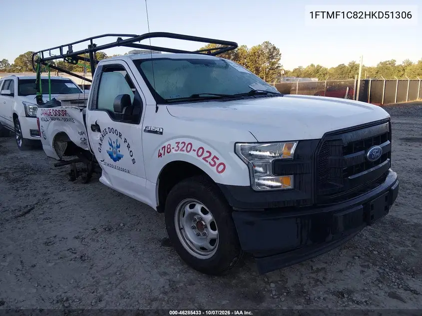 FORD F-150 2017, VIN 1FTMF1C82HKD51306