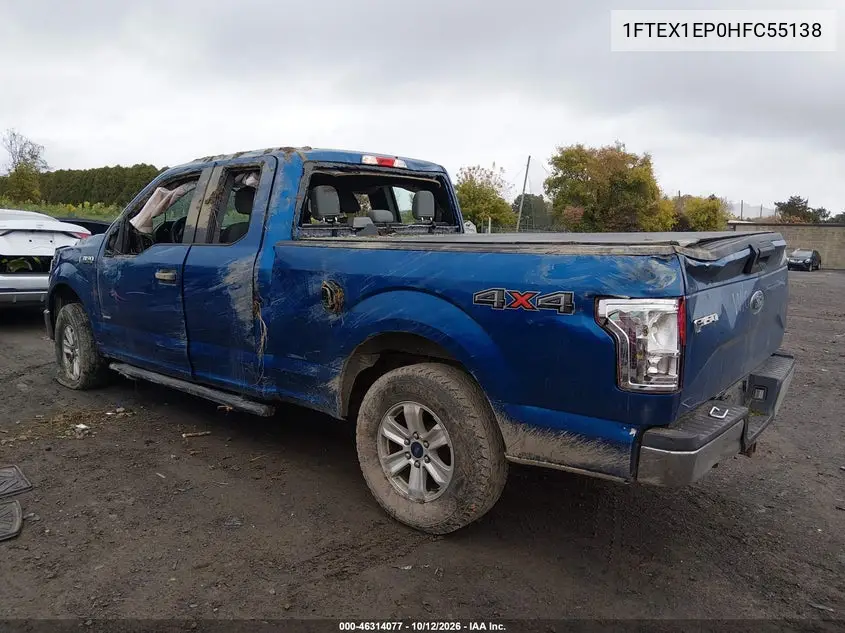 2017 FORD F-150 VIN 1FTEX1EP0HFC55138 — фото 3