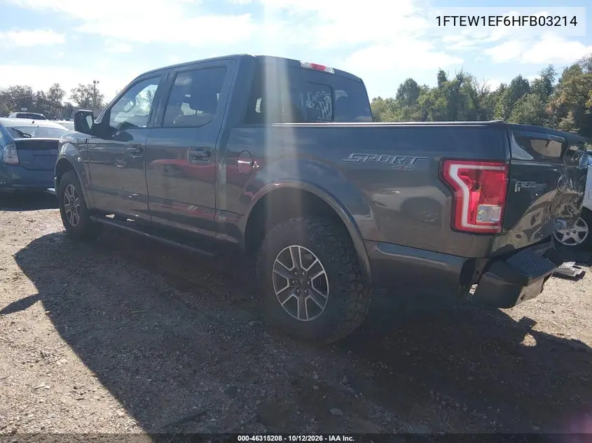 2017 FORD F-150 VIN 1FTEW1EF6HFB03214 — фото 3
