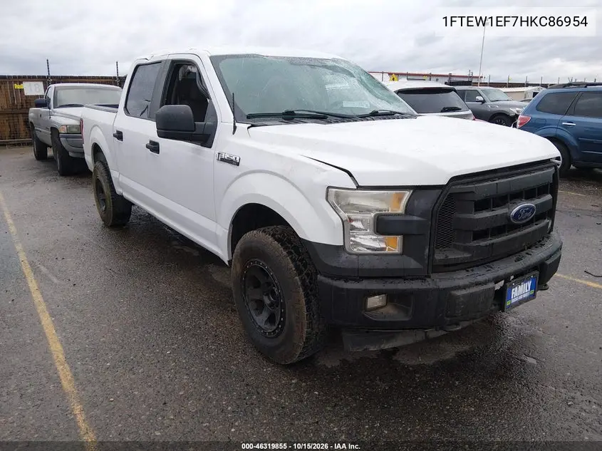 FORD F-150 2017, VIN 1FTEW1EF7HKC86954