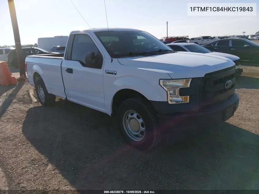 FORD F-150 2017, VIN 1FTMF1C84HKC19843